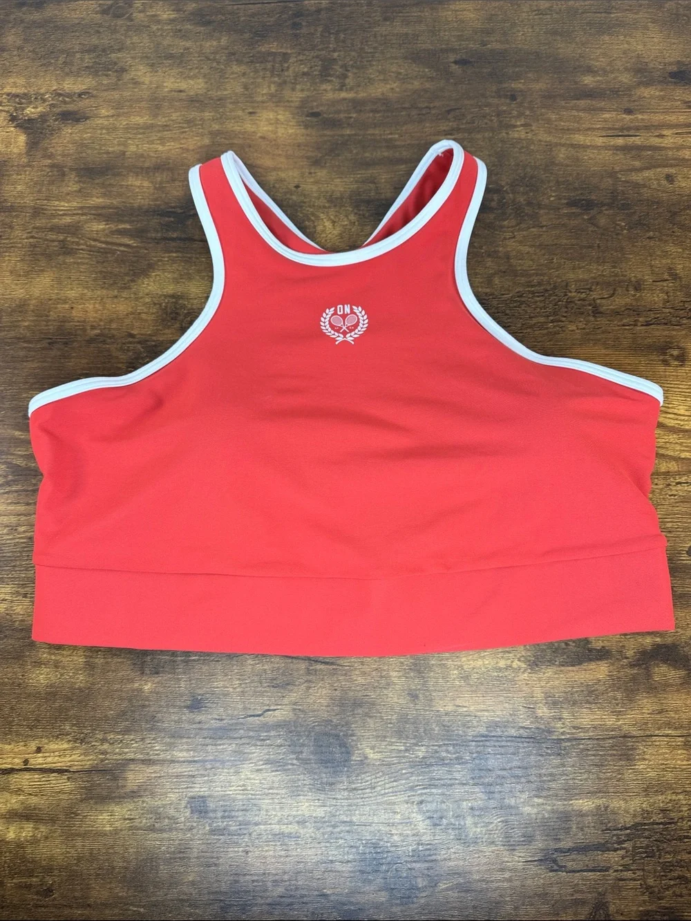 Old Navy Red Sports Bralette with White Trim